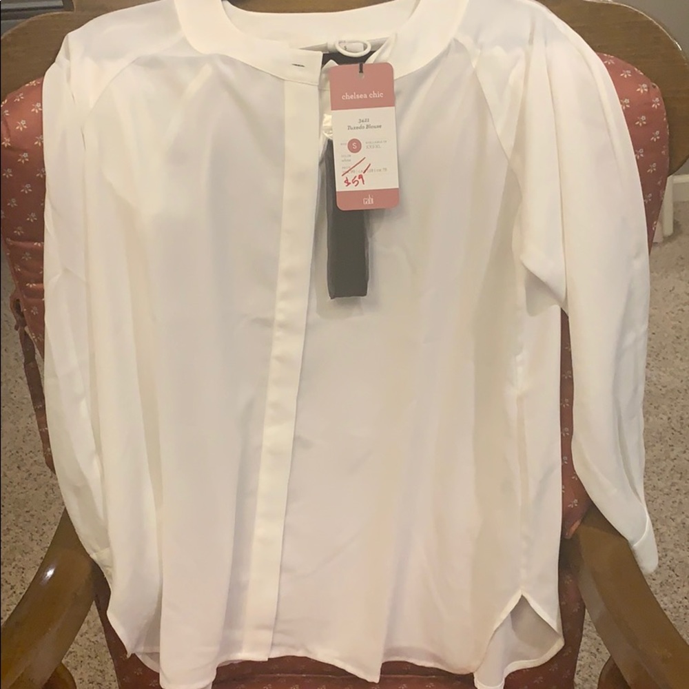 Cabi tuxedo blouse